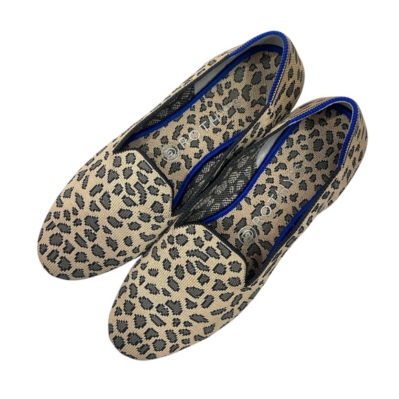 Rothy's The Loafer Spotted Leopard Cheetah Round Toe Ballet Flats - Picture 3 of 8